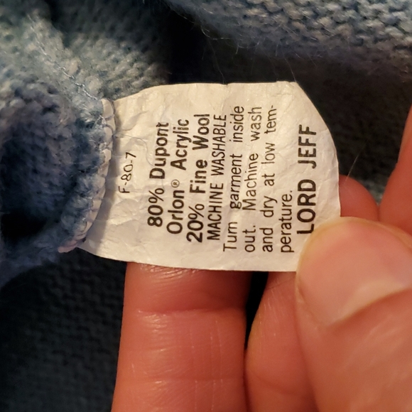 Vintage Lord Jeff wool blend blue cardigan - Picture 7 of 9